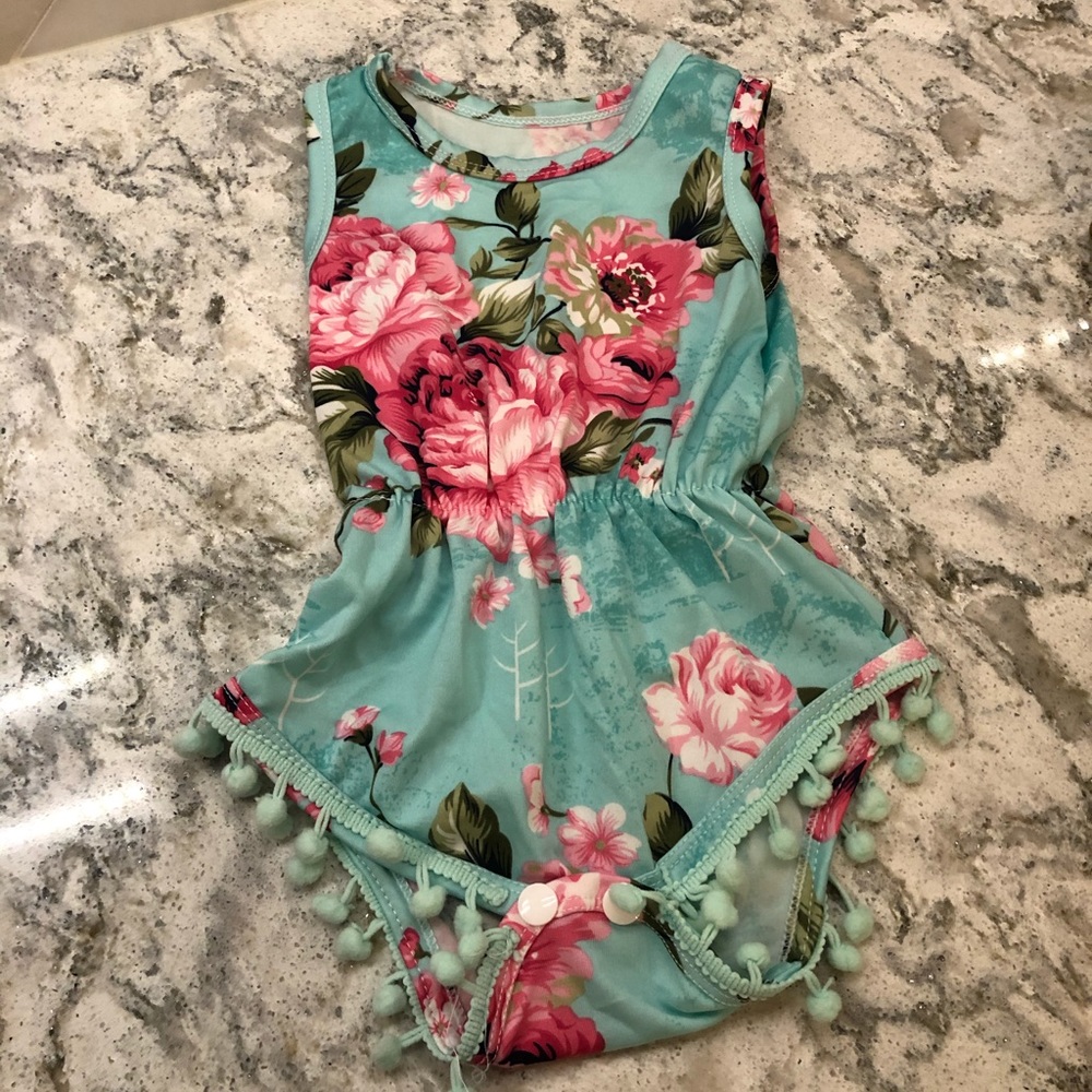 Floral Pom Pom romper